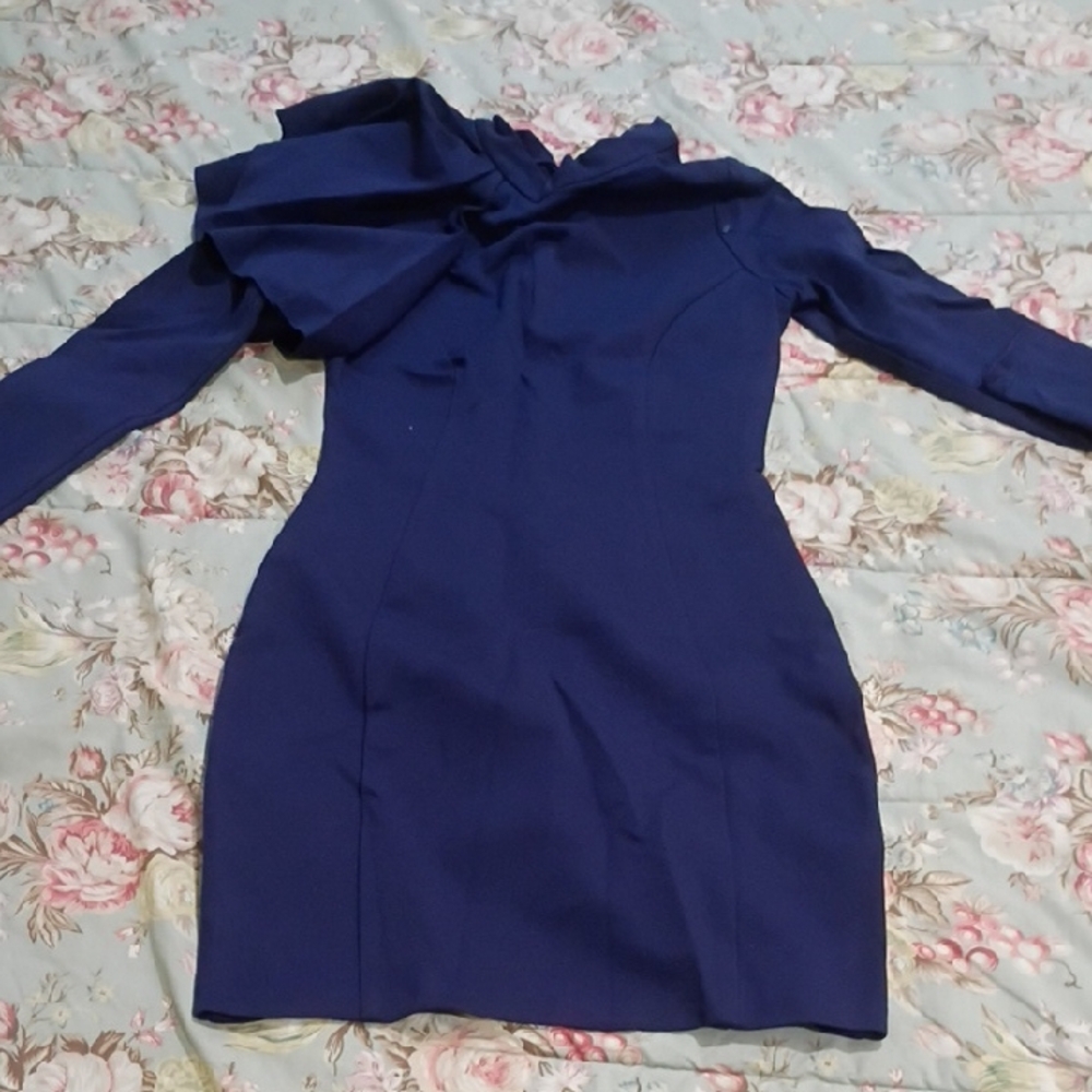 Slate & Willow Royal Blue Long Sleeve Dress